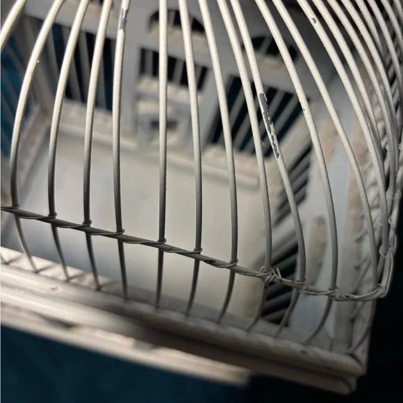 White Decorative Vintage-Style Birdcage - Picture 12 of 13